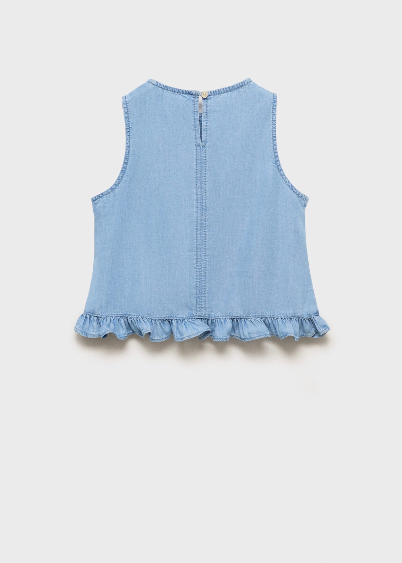 Blouse Fluide À Nœuds - Azul Medio - Fille