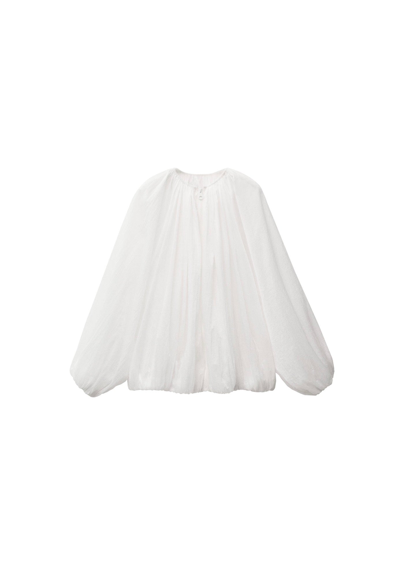 Veste Semi-Transparente Froncée