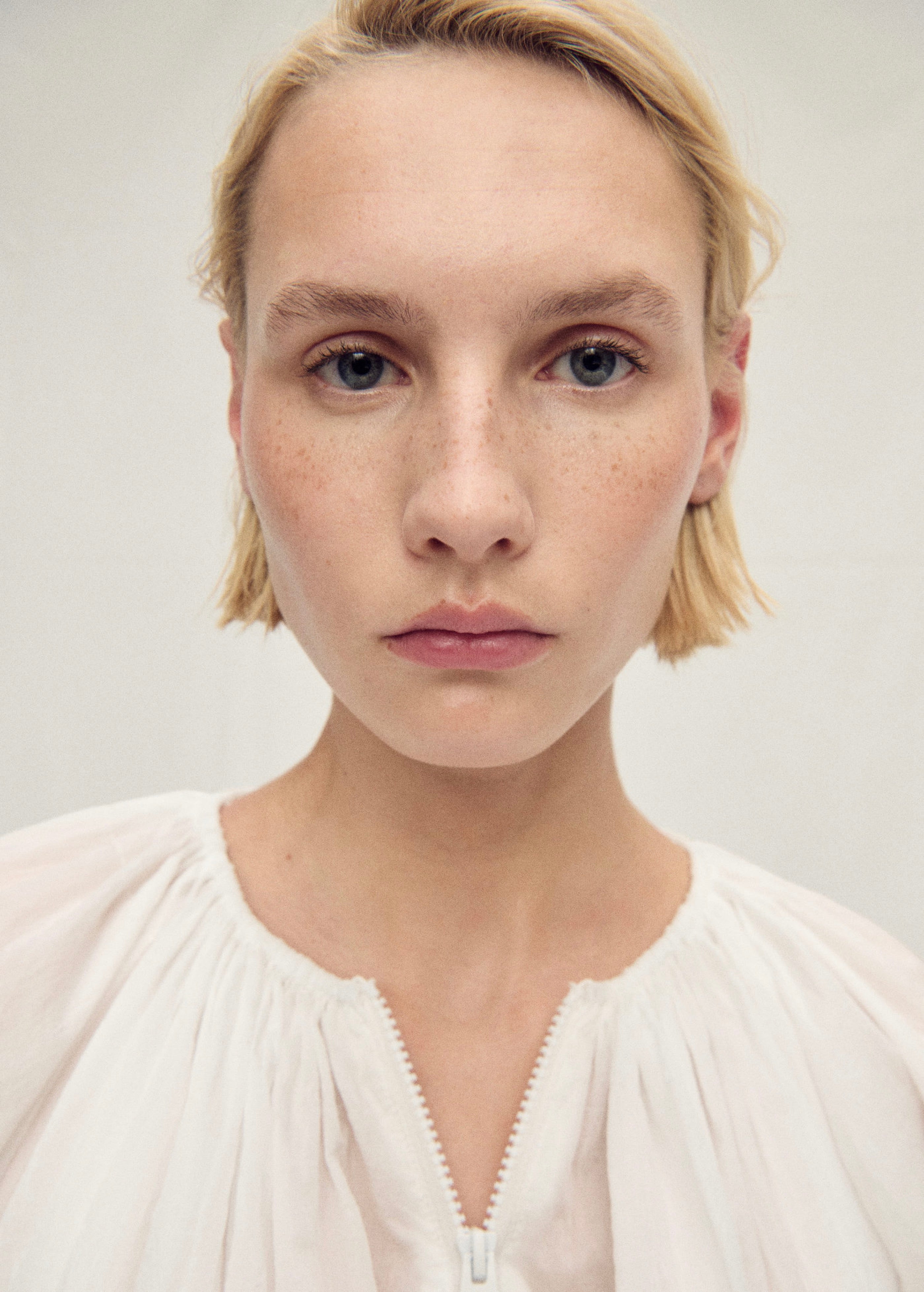 Veste Semi-Transparente Froncée