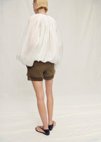 Veste Semi-Transparente Froncée