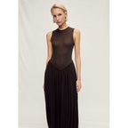 Robe Semi-Transparente Ourlet Bouffant