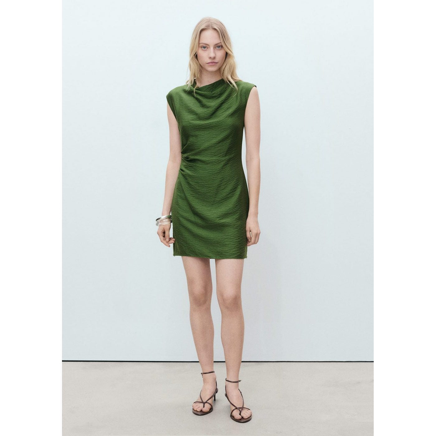 Robe Texturée Drapée