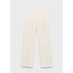 Pantalon Droit Lin À Pinces