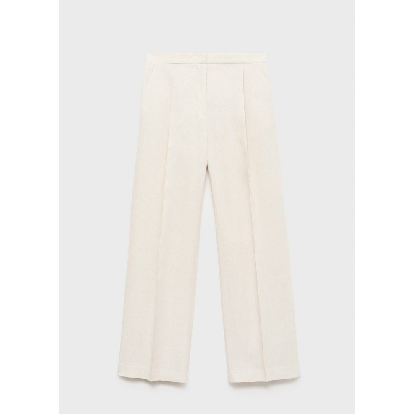 Pantalon Droit Lin À Pinces