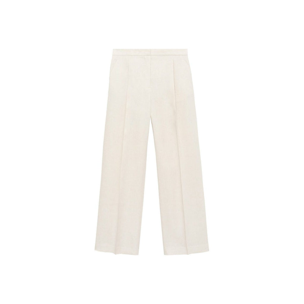 Pantalon Droit Lin À Pinces