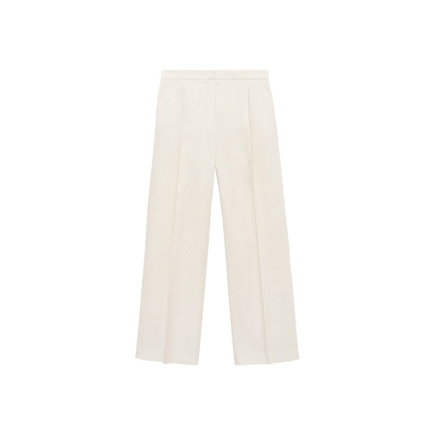 Pantalon Droit Lin À Pinces