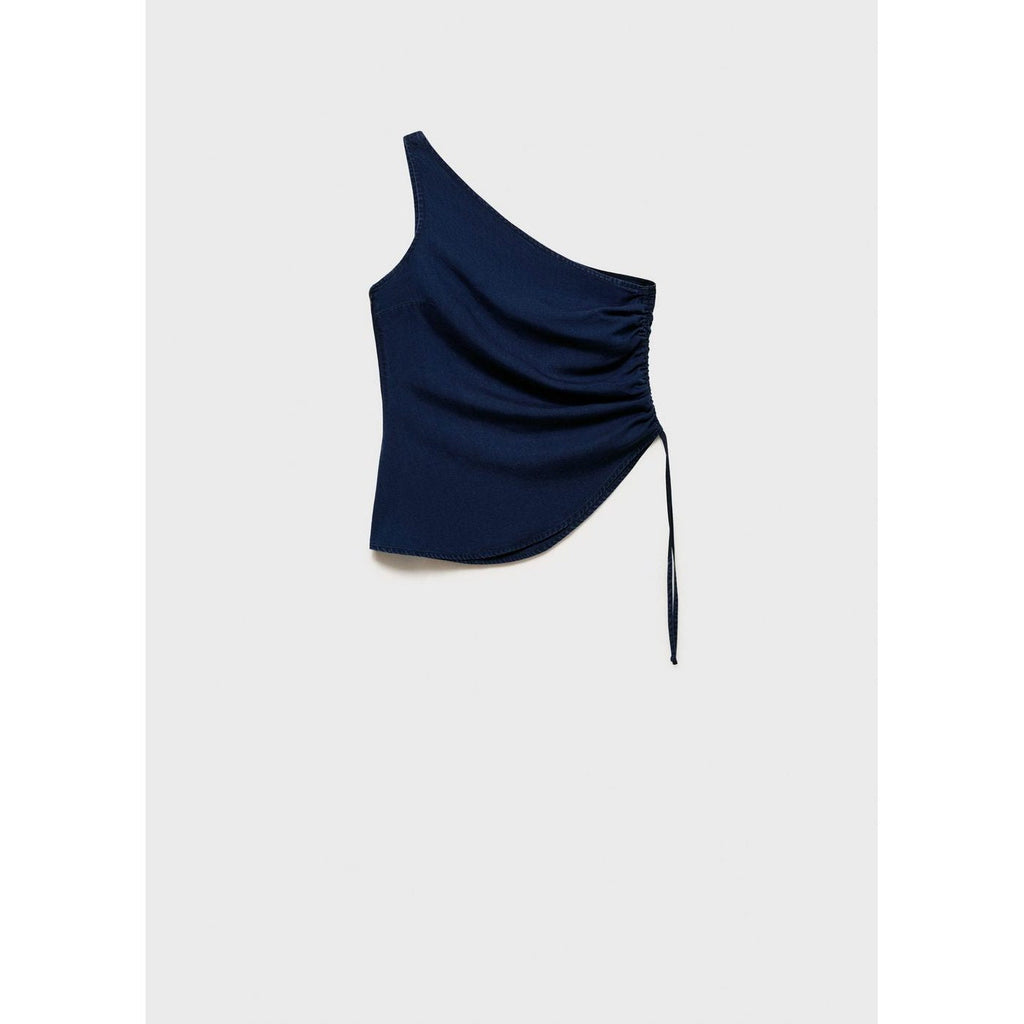 Top Effet Denim Avec Fronces Latérales