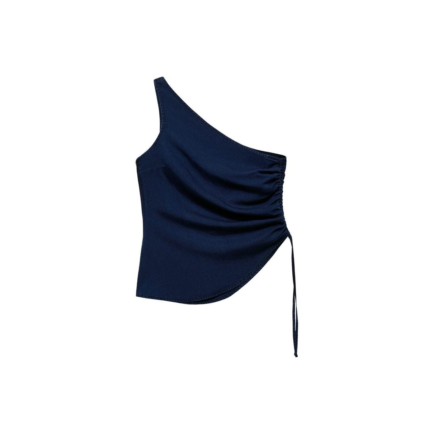 Top Effet Denim Avec Fronces Latérales