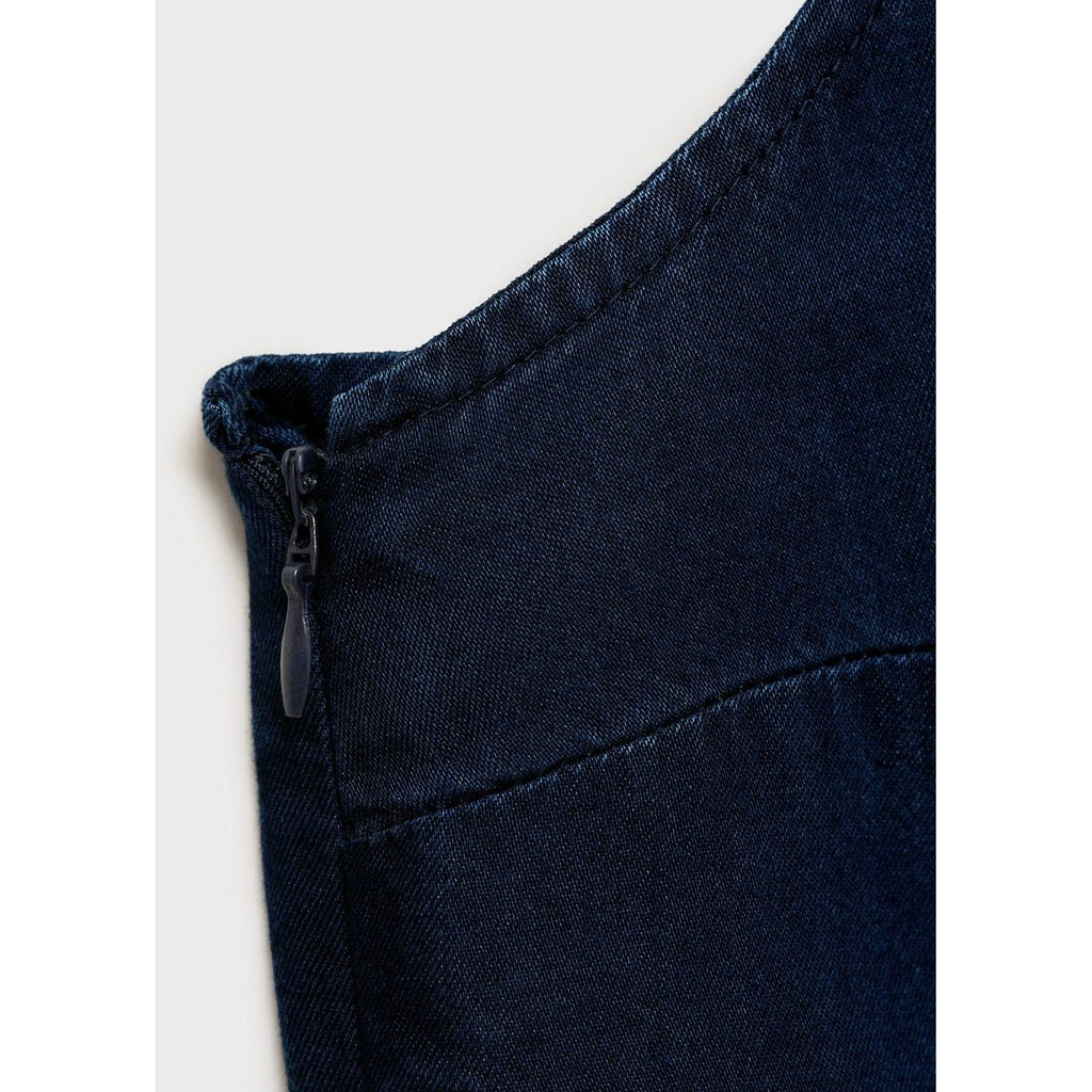 Top Effet Denim Avec Fronces Latérales
