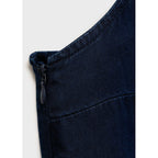 Top Effet Denim Avec Fronces Latérales