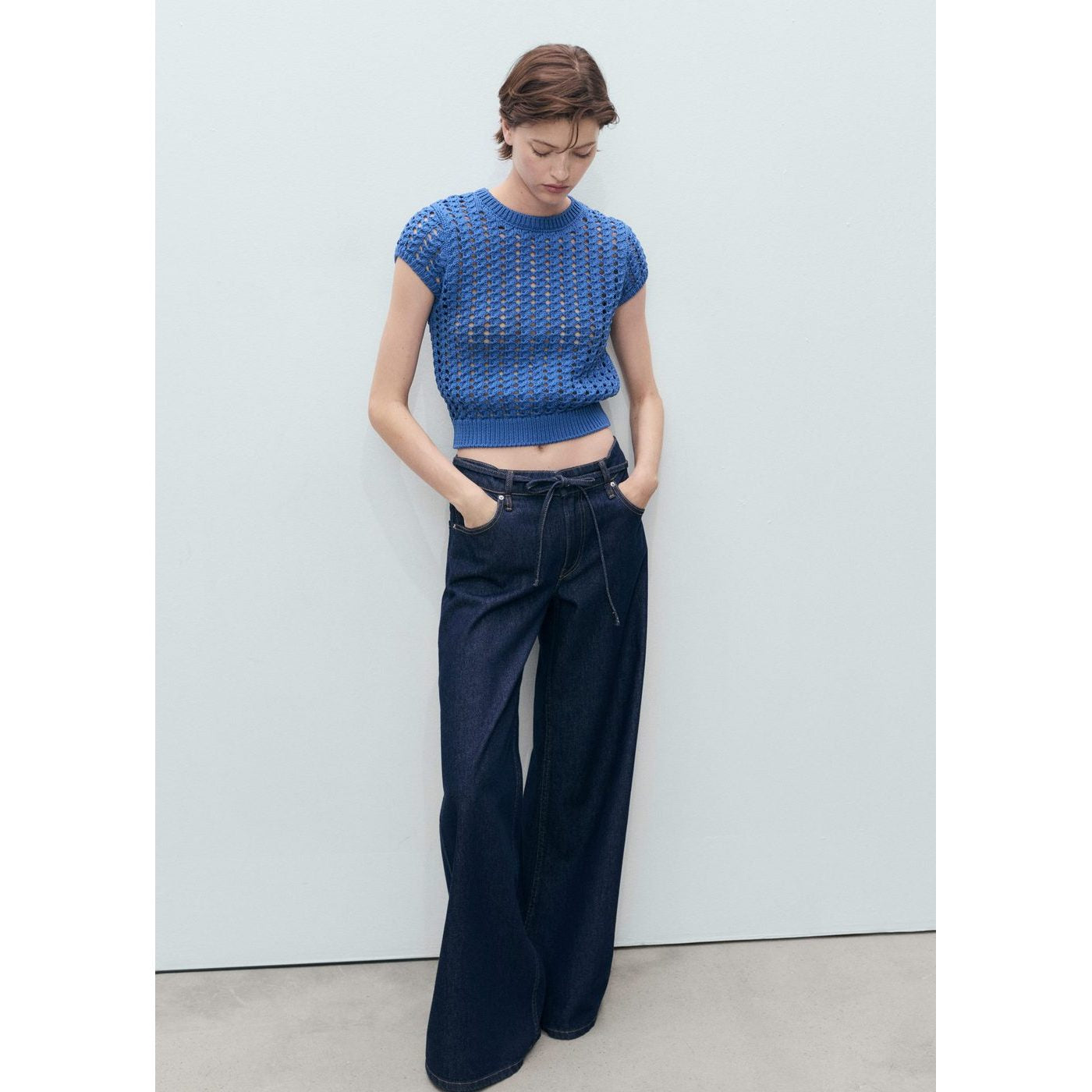 Pull-Over Crochet Manches Courtes