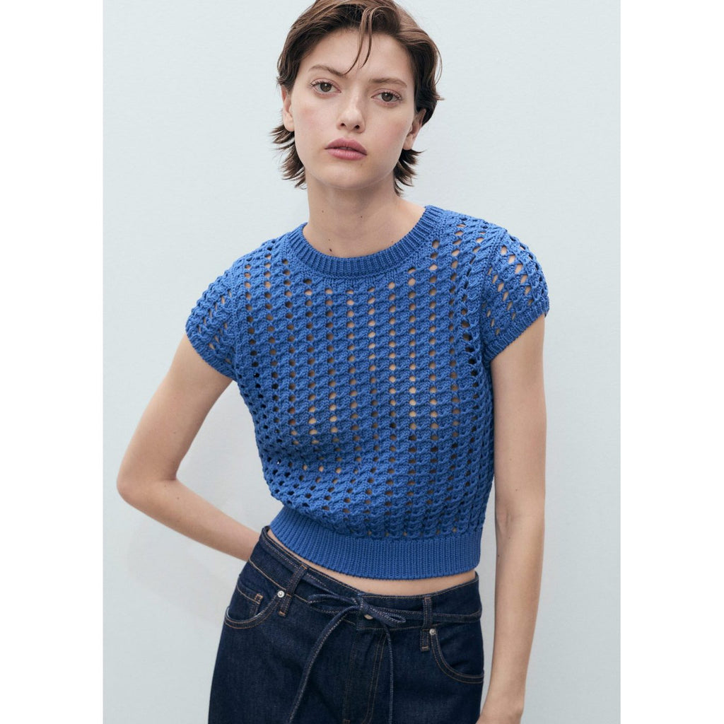 Pull-Over Crochet Manches Courtes