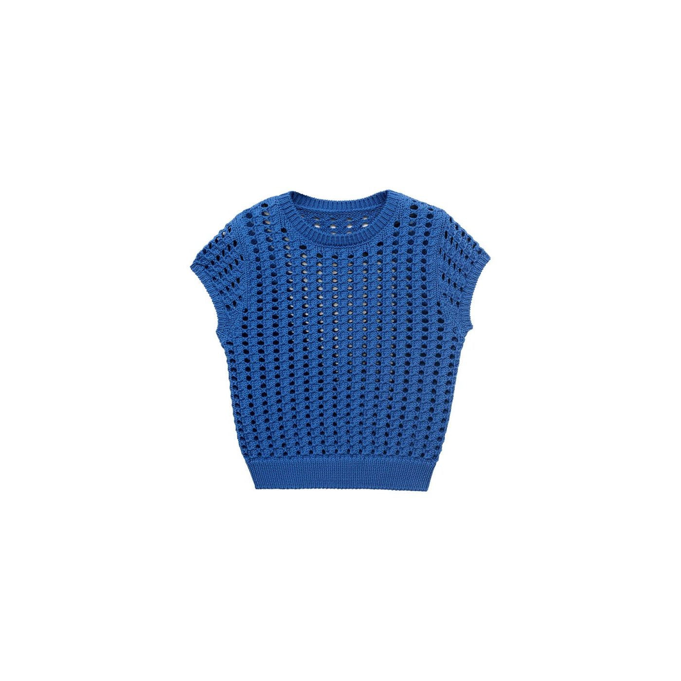 Pull-Over Crochet Manches Courtes