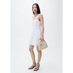 Robe Courte Texture Fleurs