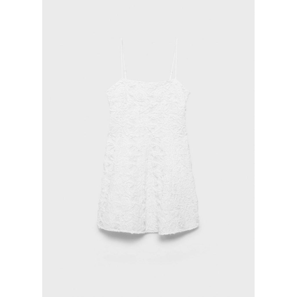 Robe Courte Texture Fleurs