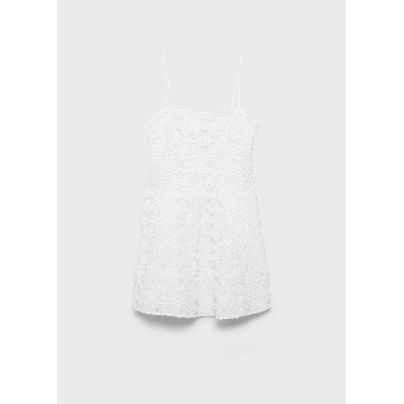 Robe Courte Texture Fleurs