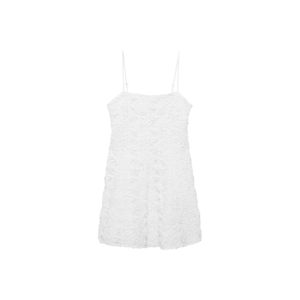 Robe Courte Texture Fleurs