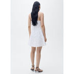 Robe Courte Texture Fleurs