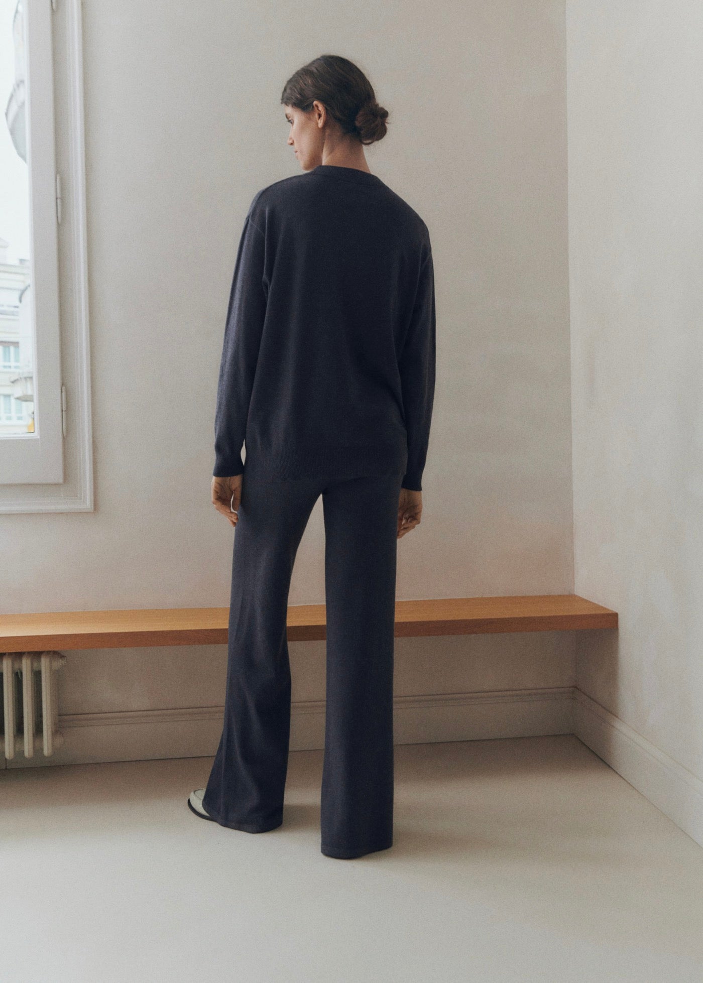 Pantalon De Grossesse Maille Wideleg