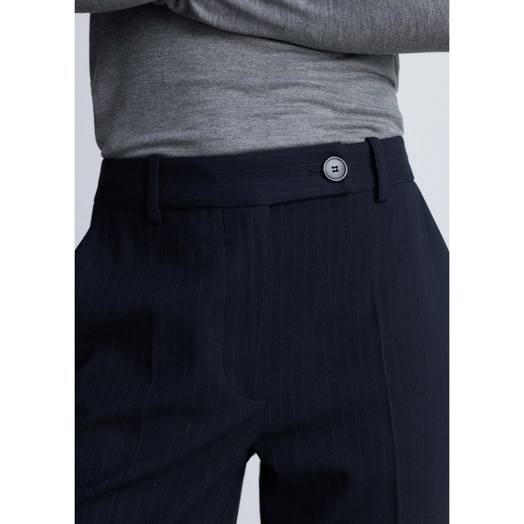 Pantalon De Costume Fines Rayures