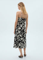 Robe Bretelles À Fleurs