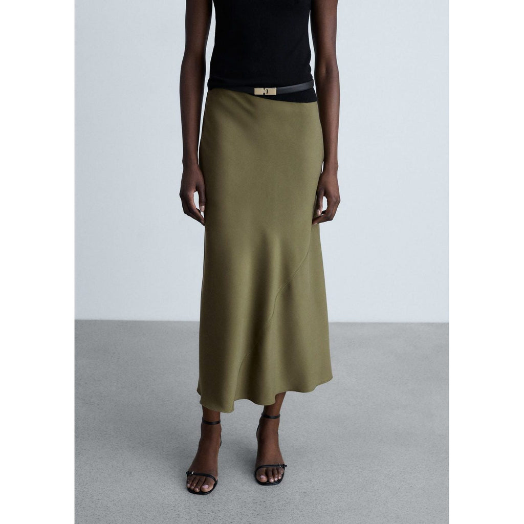 Jupe Midi Satinée