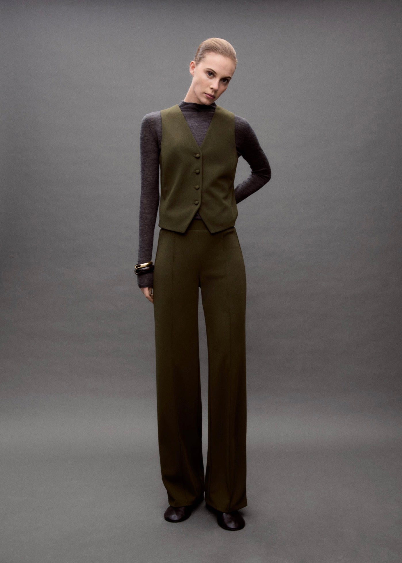 Pantalon Droit Maille