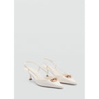 Chaussures À Talon Détail Métallique