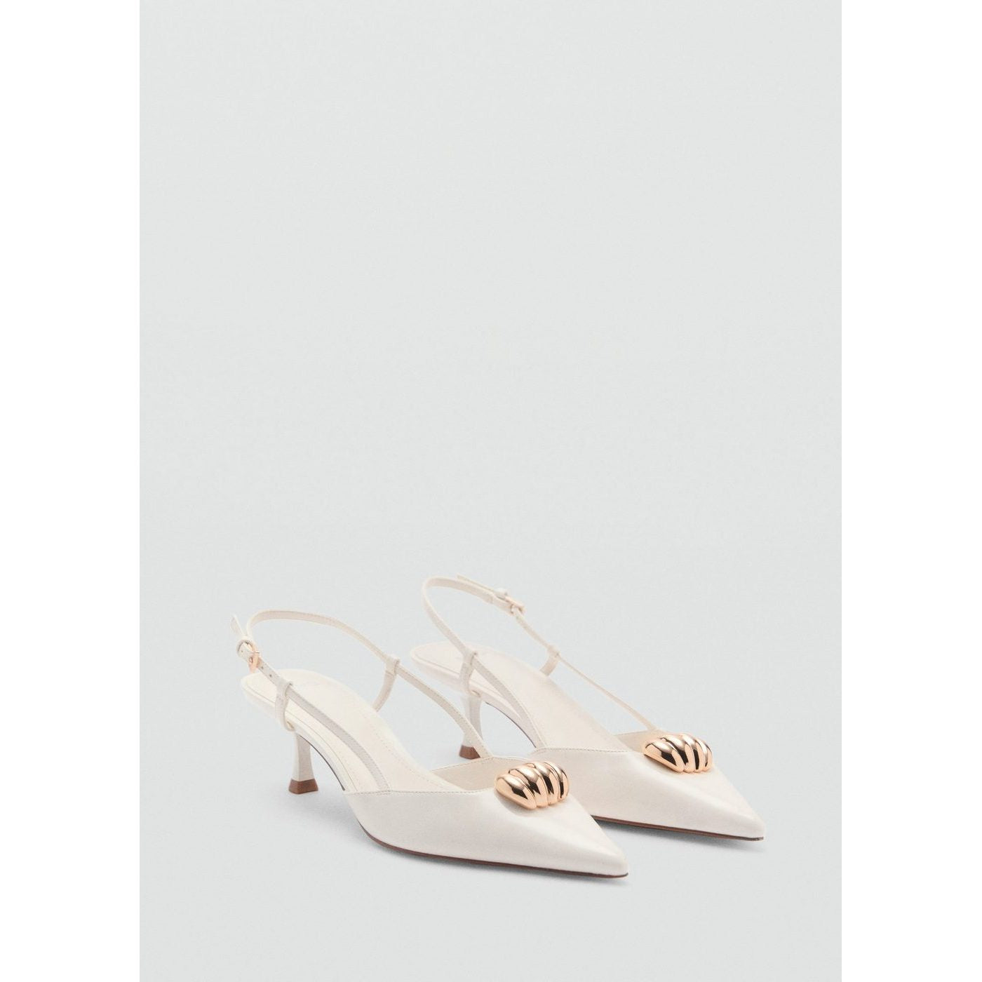 Chaussures À Talon Détail Métallique