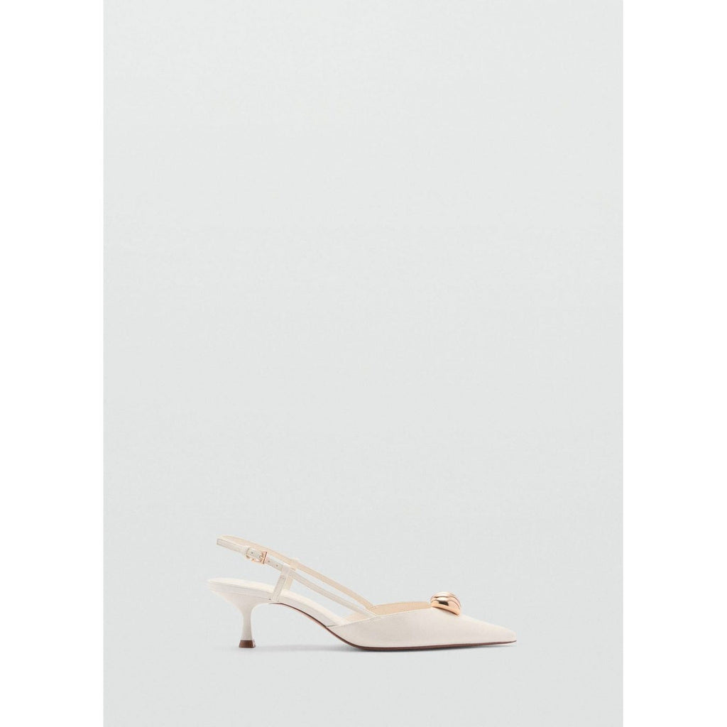 Chaussures À Talon Détail Métallique