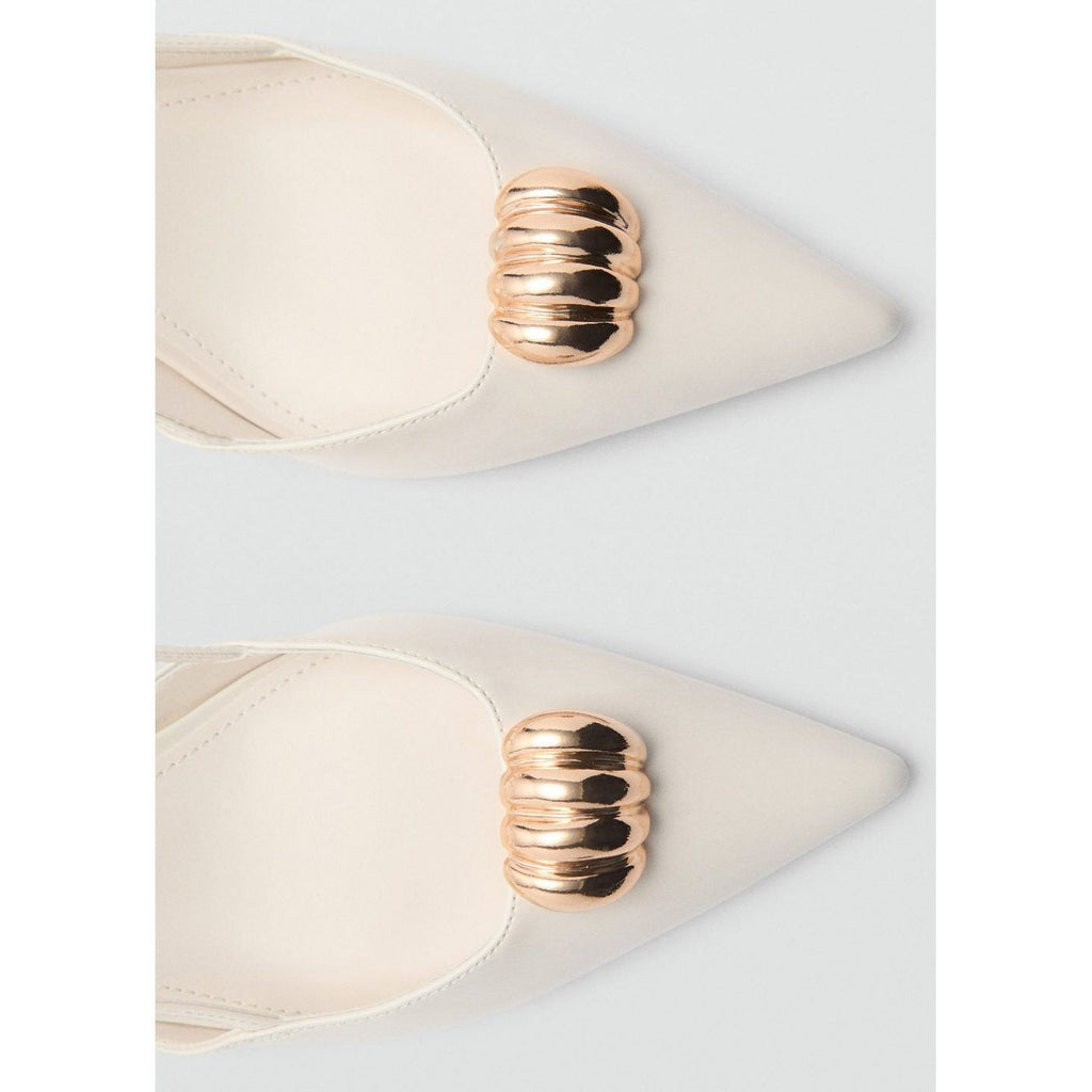 Chaussures À Talon Détail Métallique