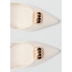 Chaussures À Talon Détail Métallique