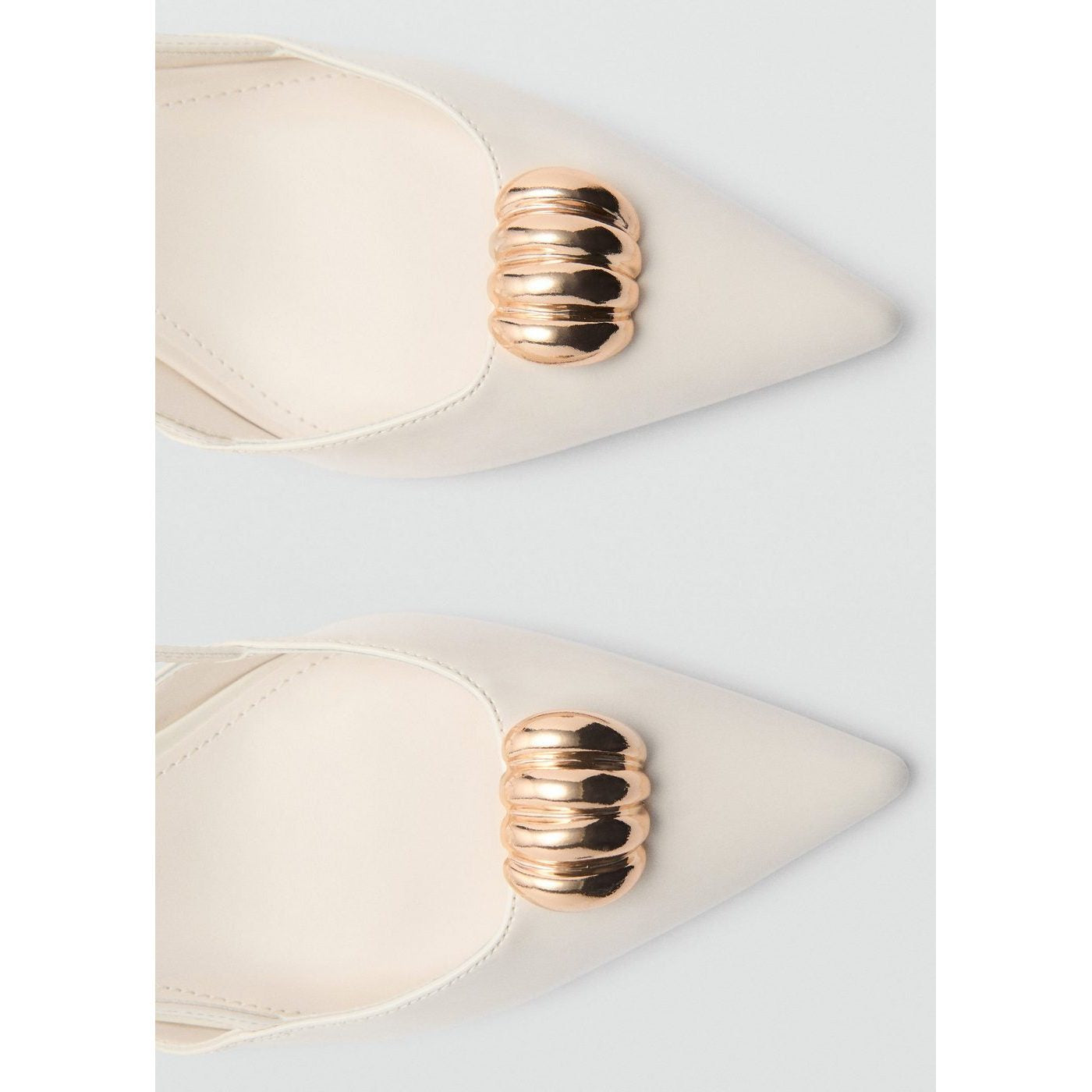 Chaussures À Talon Détail Métallique