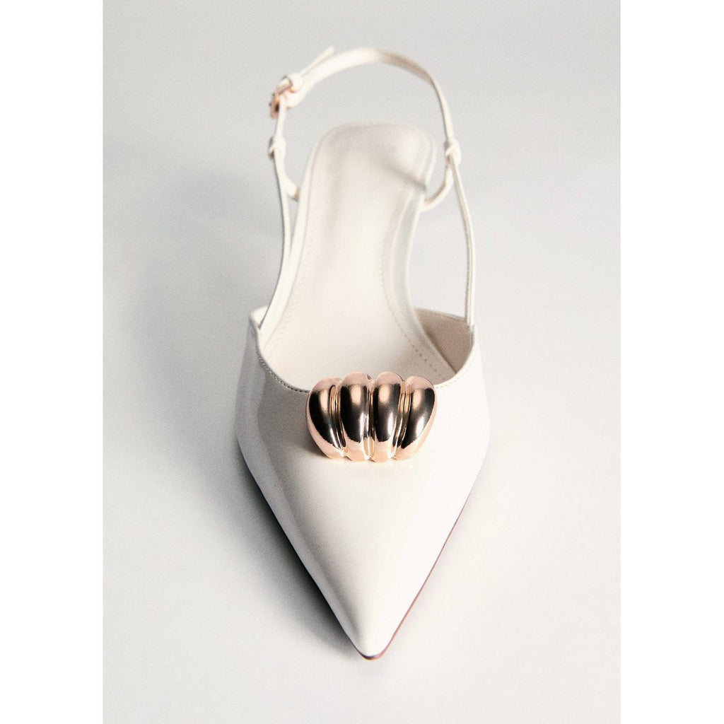 Chaussures À Talon Détail Métallique