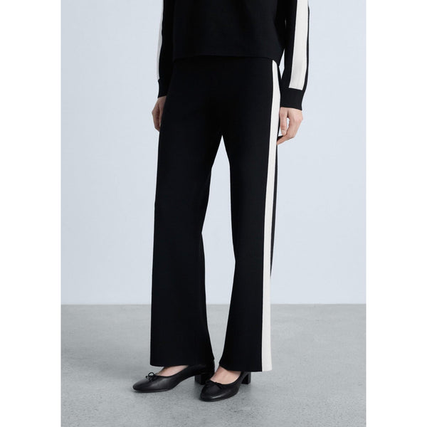 Pantalon Maille Rayure Contrastante