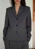 Blazer Costume Droit À Boutons