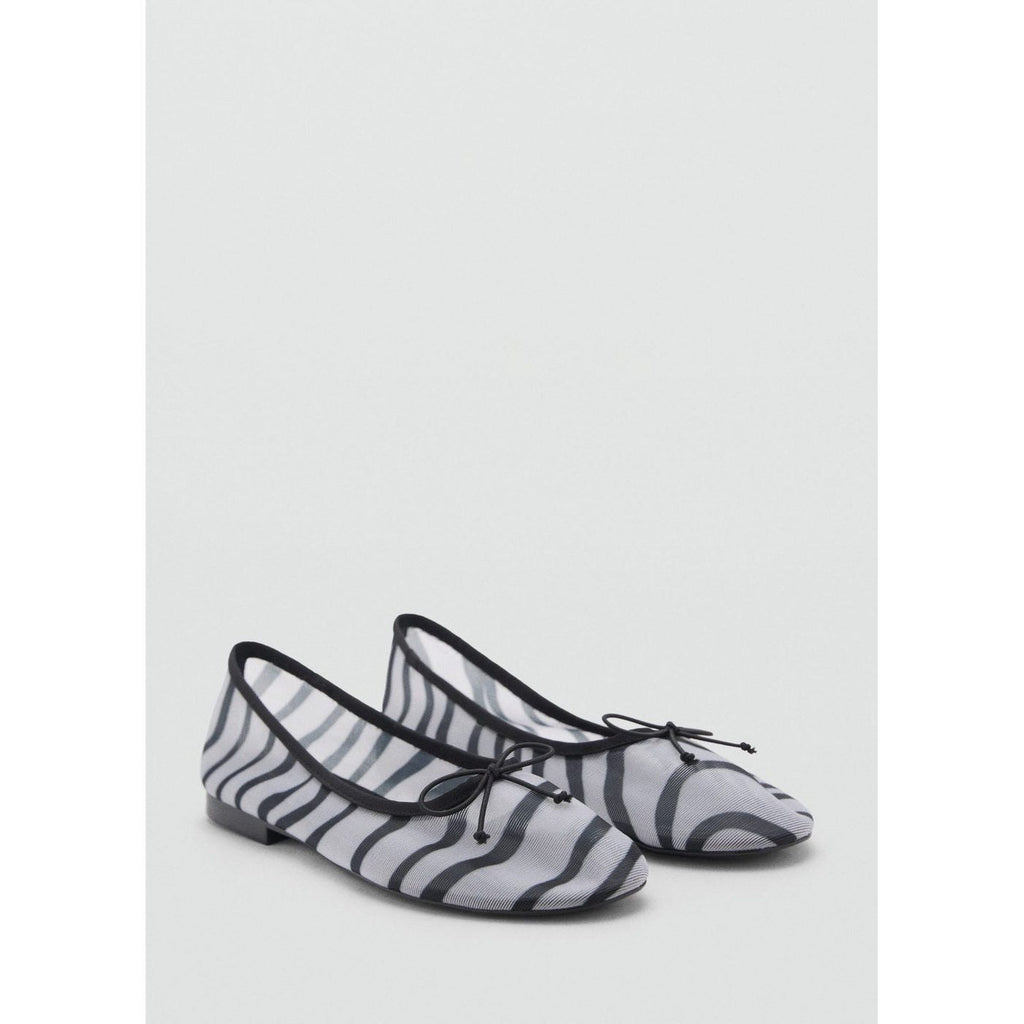 Ballerines En Maille Filet Imprimé Animal