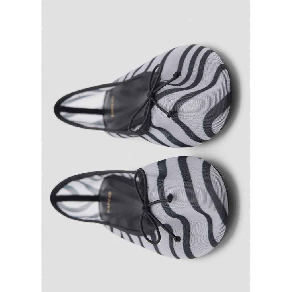 Ballerines En Maille Filet Imprimé Animal