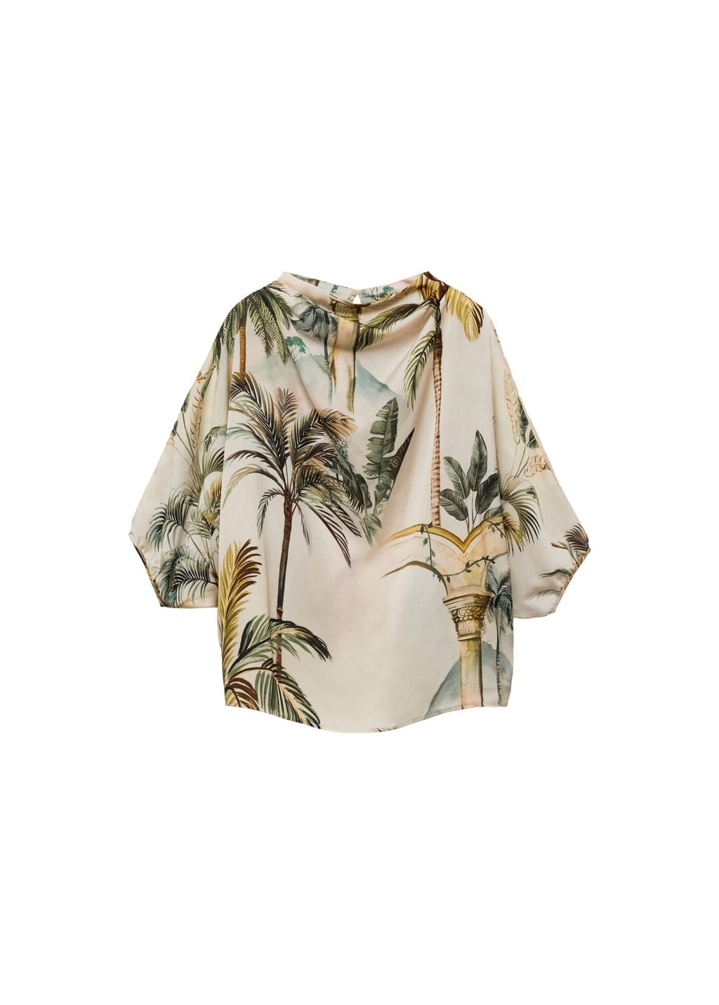 Cape Drapée Imprimé Tropical