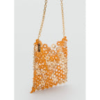 Sac Porté Épaule Fleurs Métalliques