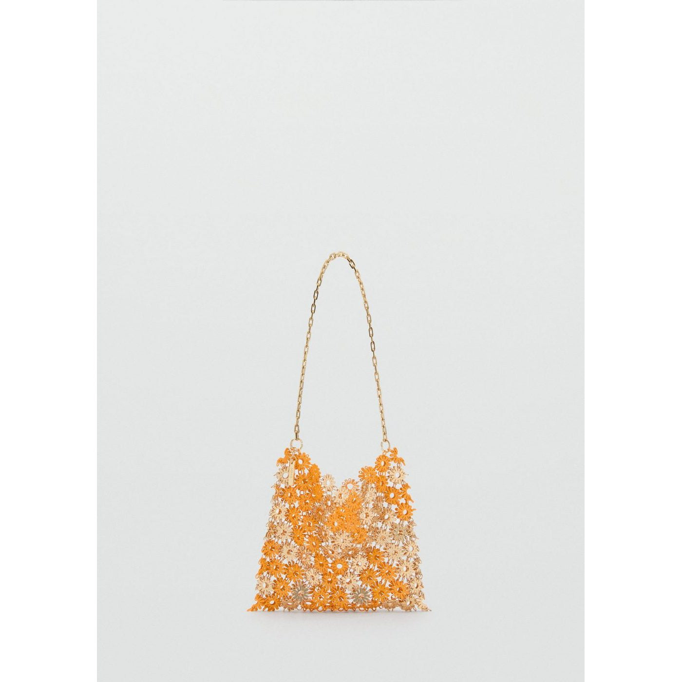 Sac Porté Épaule Fleurs Métalliques