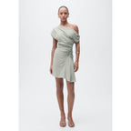 Robe Courte Asymétrique Drapée