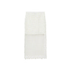 Jupe Semi-Transparente Broderie À Fleurs
