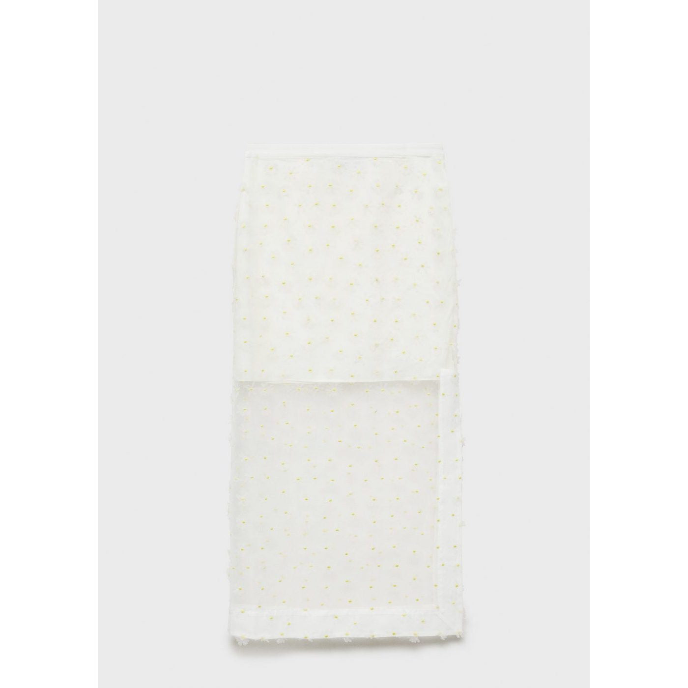 Jupe Semi-Transparente Broderie À Fleurs