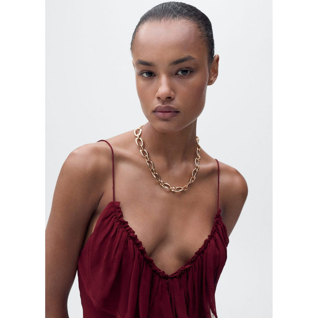 Robe En Mousseline Avec Détails À Volants
