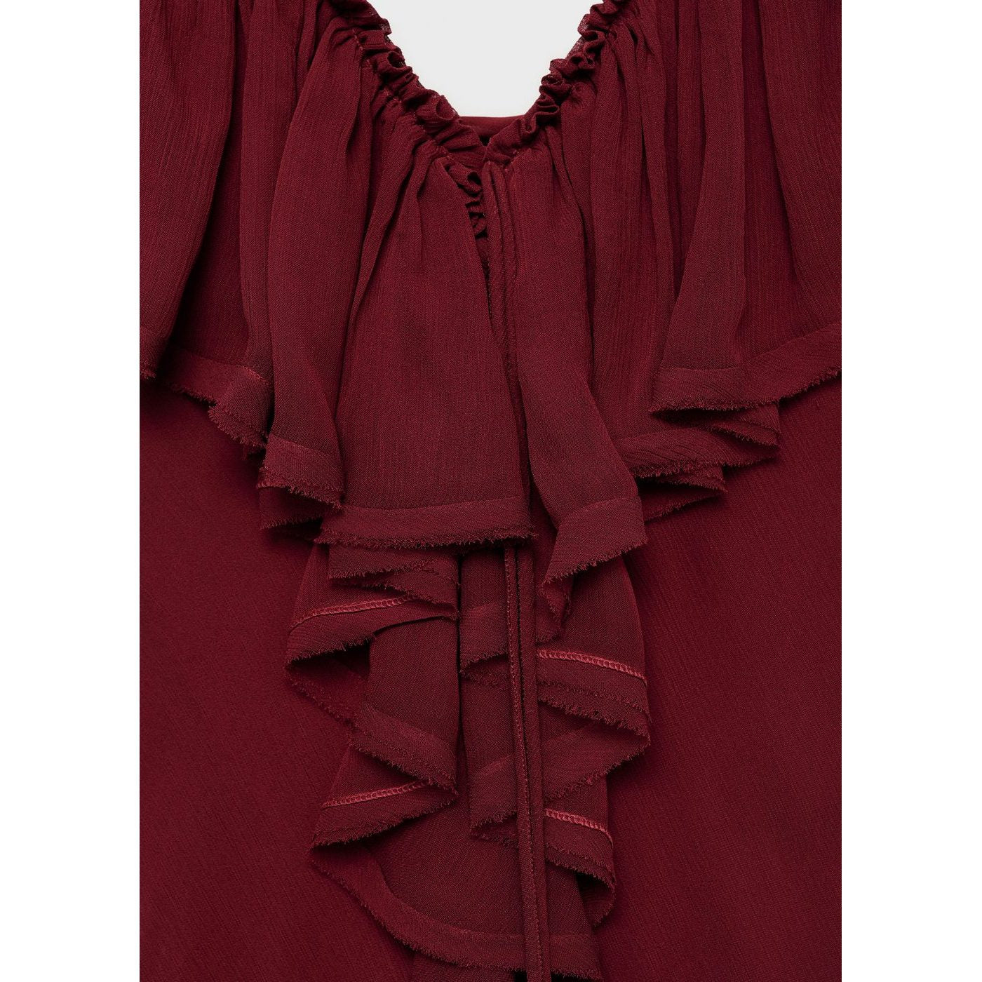 Robe En Mousseline Avec Détails À Volants
