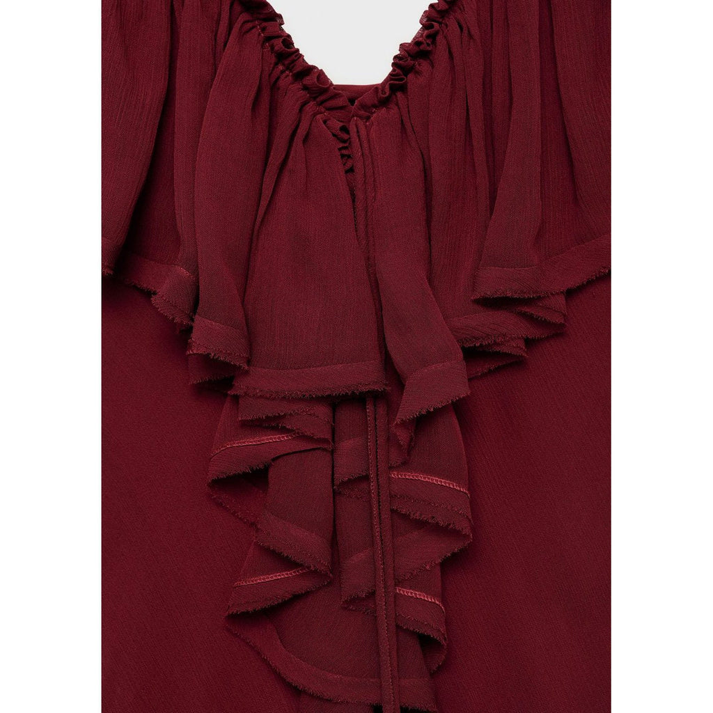 Robe En Mousseline Avec Détails À Volants