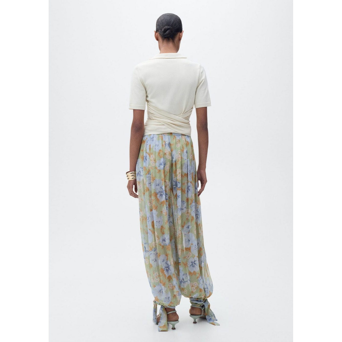 Pantalon Ballon Imprimé À Fleurs