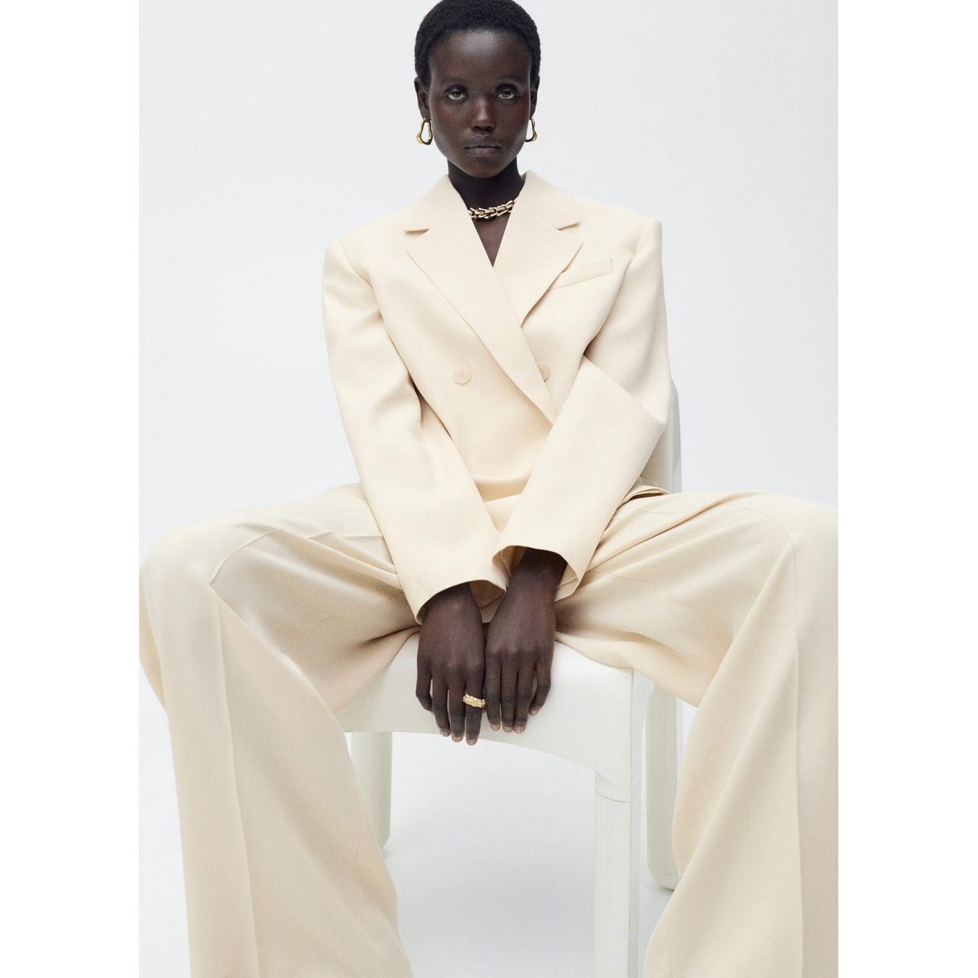 Pantalon Costume Wideleg À Pinces