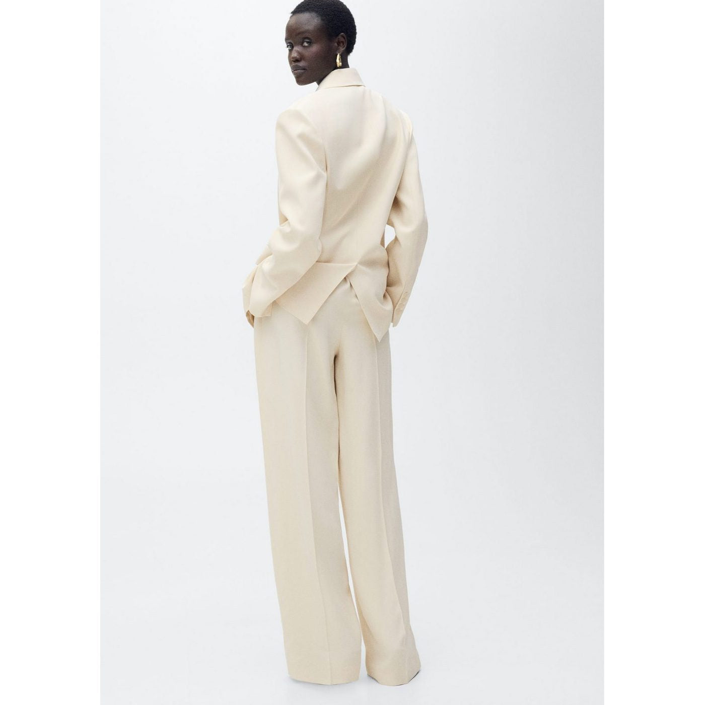 Pantalon Costume Wideleg À Pinces
